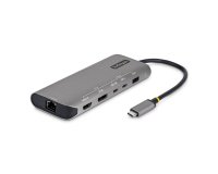 StarTech.com Adaptateur Multiport USB4, Double Sortie 4K Sans Pilote pour macOS et Windows, Recharge Power Delivery 140W, Hub 3 Ports 10 Gbps, 2,5 GbE, Mini Dock