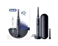 Brosse à dents électrique Oral B iO 8S Brosse A Dents Electrique Noire connectee Bluetooth, 2 Brossettes, 1 Etui De Voyage