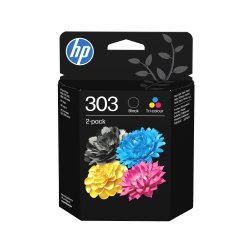 HP Pack de 2 cartouches authentiques d'encre noire/trois couleurs 303