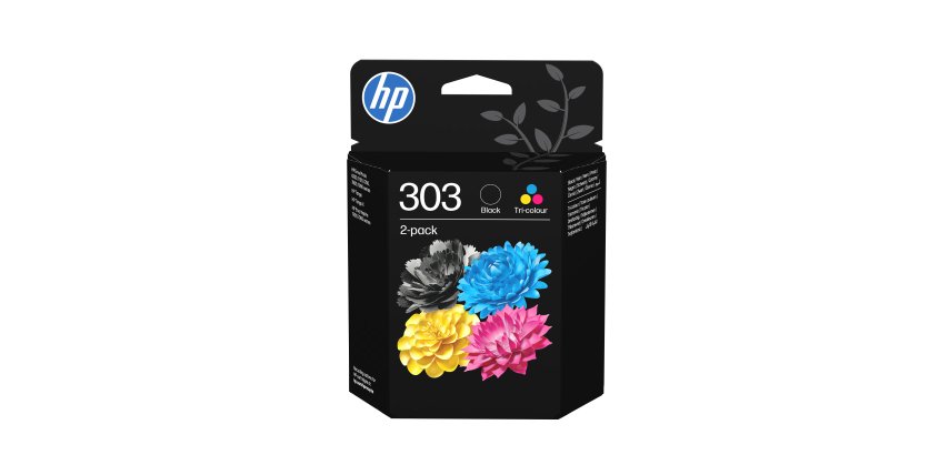 HP Confezione da 2 cartucce di inchiostro nero/in tricromia originali 303