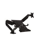 Plateau pour notebook sur bras de moniteur, noir