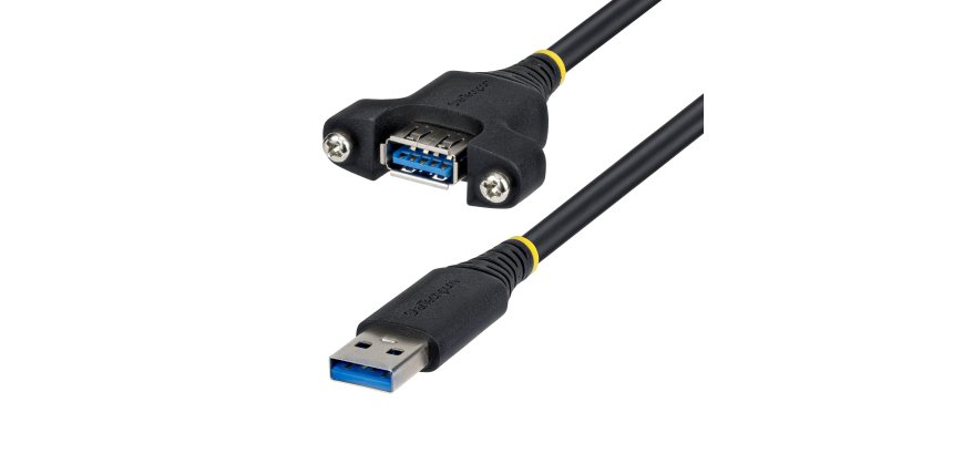StarTech.com Cable de Montaje en Panel USB-A de 2m - Alargador USB Macho a Hembra - Cable Adaptador Extensor USB de 5Gbps