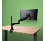 R-Go Tools Bras d'écran R-Go Caparo, bras d'écran réglable avec vérin à gaz, 100% circulaire, capacité de charge de 3 à 9 kg, noir