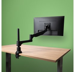 R-Go Tools Bras d&#039;&eacute;cran R-Go Caparo, bras d&#039;&eacute;cran r&eacute;glable avec v&eacute;rin &agrave; gaz, 100% circulaire, capacit&eacute; de charge de 3 &agrave; 9 kg, noir