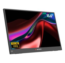 Verbatim Portable 15.6" FHD Monitor LIGHT Monitor portatile Nero 39,6 cm (15.6") LCD 1920 x 1080 Pixel