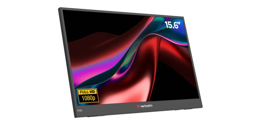 Verbatim Portable 15.6" FHD Monitor LIGHT Moniteur portable Noir 39,6 cm (15.6") LCD 1920 x 1080 pixels