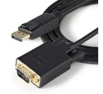 StarTech.com 3ft (91cm) DisplayPort to VGA Cable - Active DisplayPort to VGA Adapter Cable - 1080p Video - DP to VGA Monitor Cable - DP 1.2 to VGA Converter - Latching DP Connector