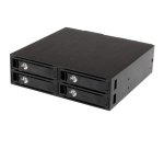 StarTech.com Backplane Rack Móvil de 4 Bahías para Unidades de Disco SATA/SAS de 2,5 Pulgadas - Intercambio en Caliente de SSDs o HDDs de 5 a 15mm - Compatible con SAS II y SATA III
