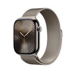 Apple Watch Series 10 GPS + Cellular 46mm Natural Titanium Case with Natural Milanese Loop - M/L