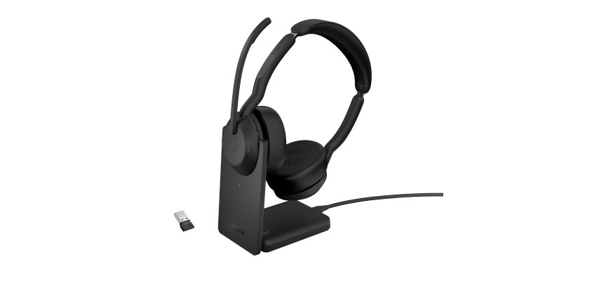 Jabra Evolve2 55 Casque Sans fil Arceau Bureau/Centre d'appels USB Type-C Bluetooth Socle de chargement