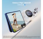 Samsung Galaxy Z Flip7 Smartphone AI, RAM 12GB, 256GB, Display 4,1" Super AMOLED/6,9" Dynamic AMOLED 2X, Fotocamera 50MP, Blue Shadow