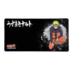 Konix Naruto KX MOUSEPAD XXL BLACK Alfombrilla de escritorio XL para juegos Negro, Naranja