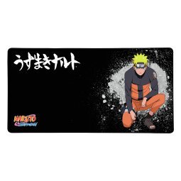 Konix Naruto KX MOUSEPAD XXL BLACK Alfombrilla de escritorio XL para juegos Negro, Naranja