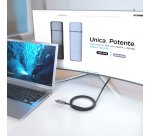 AISENS - Cable USB 3.1 Gen2 10Gbps AOC 4K@60Hz 3A 60W E-Marker, tipo USB-C/M-USB-C/M, Negro, 7.5m