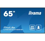 iiyama LH6565UHSB-B1 Écran d'affichage dynamique En forme de kiosk 163,8 cm (64.5") LED Wifi 800 cd/m² 4K Ultra HD Noir Intégré dans le processeur Android 11 24/7