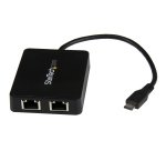 StarTech.com USB-C auf Dual-Gigabit Ethernet Adapter mit USB (Typ-A) Anschluss