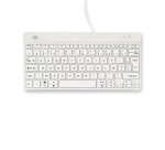 R-Go Tools Clavier ergonomique R-Go Compact Break, clavier compact avec logiciel de pause,AZERTY (FR), Filaire, blanc