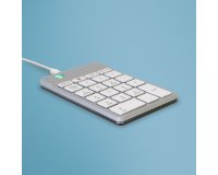 R-Go Tools Clavier R-Go Numpad Break, clavier num&eacute;rique ergonomique avec logiciel de pause, filaire, blanc