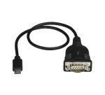 StarTech.com Adaptador Cable de 40cm USB-C a Serie - Cable Conversor USB TipoC a Serie DB9 RS232 - Cable USBC Serial para PLCs, Escáneres, Impresoras - Macho a Macho - para Windows Mac o Linux