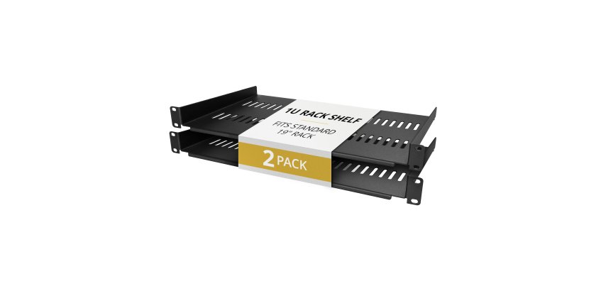 StarTech.com Lot de 2 Étagères pour Rack Serveurs 1U, Plateaux en Porte-à-Faux Ventilés pour Montage en Rack, Adaptés aux Racks ou Armoires Réseau 19 pouces, Très Résistants, Profondeur de 25cm, Capacité de Charge Maximale de 20kg Chacun