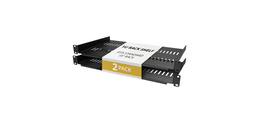 StarTech.com Lot de 2 Étagères pour Rack Serveurs 1U, Plateaux en Porte-à-Faux Ventilés pour Montage en Rack, Adaptés aux Racks ou Armoires Réseau 19 pouces, Très Résistants, Profondeur de 25cm, Capacité de Charge Maximale de 20kg Chacun