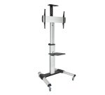 TooQ FS1870M-B soporte para pantalla de señalización 94 cm (37") Negro, Plata