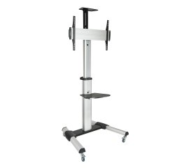 TooQ FS1870M-B soporte para pantalla de señalización 94 cm (37") Negro, Plata