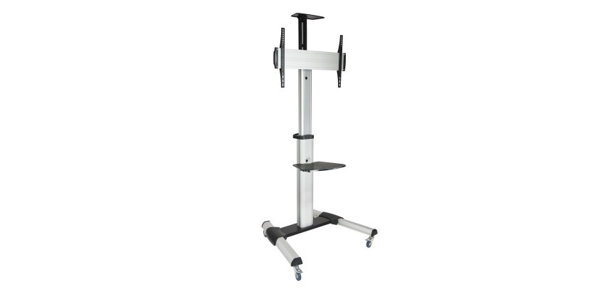 TooQ FS1870M-B soporte para pantalla de señalización 94 cm (37") Negro, Plata