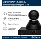 HP Poly Cámara inteligente Poly Studio E60 4K con zoom óptico de 12 aumentos y MPTZ