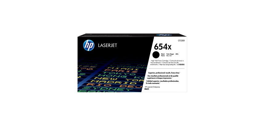 HP 654X - Hohe Ergiebigkeit - Schwarz - original - LaserJet - Tonerpatrone (CF330X)
