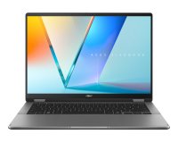 ASUS Vivobook 14 Flip TP3407SA-QL123X Copilot+ PC Intel Core Ultra 7 256V Hybride (2-en-1) 35,6 cm (14") Écran tactile WUXGA 16 Go LPDDR5x-SDRAM 1 To SSD Wi-Fi 7 (802.11be) Windows 11 Pro Gris