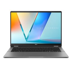 ASUS Vivobook 14 Flip TP3407SA-QL123X Copilot+ PC Intel Core Ultra 7 256V Hybride (2-en-1) 35,6 cm (14") Écran tactile WUXGA 16 Go LPDDR5x-SDRAM 1 To SSD Wi-Fi 7 (802.11be) Windows 11 Pro Gris
