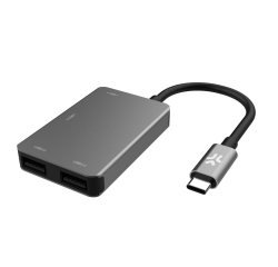 Celly PROHUB4IN1SV hub di interfaccia USB 2.0 Type-C Grigio