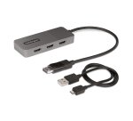 StarTech.com Hub MST à 3 Ports - DisplayPort vers 3x HDMI, Trois Moniteurs 4K 60Hz, Adaptateur Vidéo Multi-Moniteur DP 1.4, Câble Intégré de 30 cm, Alimentation USB, Windows Uniquement