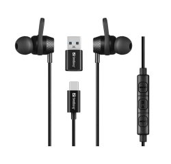 Sandberg USB-C/A In-Earset with Line-Mic