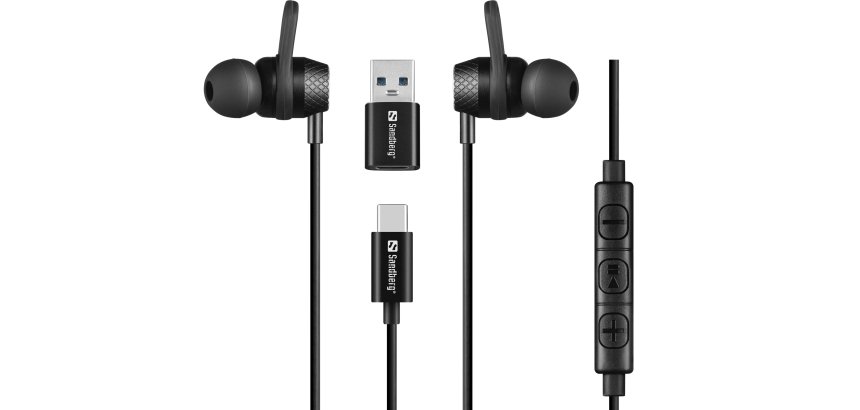 Sandberg USB-C/A In-Earset with Line-Mic