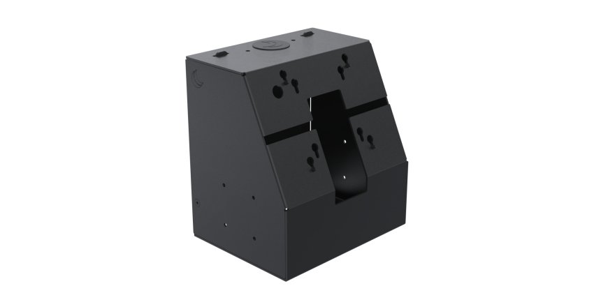 Ergonomic Solutions SpacePole Kiosk SPK110-02 accessoire de système de paiement en point de vente Module central Noir Métal 75 x 75 mm 100 x 100 mm