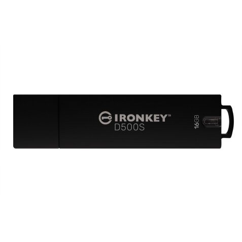 Kingston Technology IronKey 16GB D500S FIPS 140-3 niveau 3 (aangevraagd) AES-256