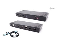 i-tec USB 3.0 / USB-C / Thunderbolt Dual Display Docking Station + Power Delivery 100W