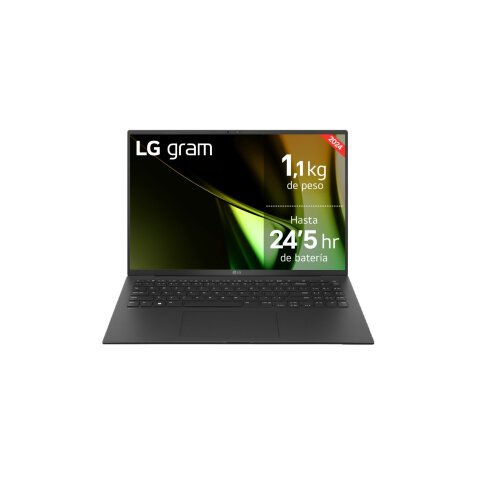 LG Gram 16ZD90S Intel Core Ultra 7 155H Portátil 40,6 cm (16") WQXGA 16 GB LPDDR5-SDRAM 512 GB SSD Wi-Fi 6E (802.11ax) Negro