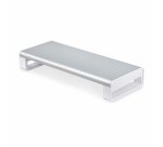 StarTech.com Ergonomic Monitor Riser Stand, Up to 33lb/15kg, Fixed height 3.5in/9cm, Desktop Computer Monitor/Laptop Riser, Steel Platform, Quick Assembly, Optimize Desk Space