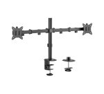 AISENS Soporte de Mesa ECO Giratorio e Inclinable para Monitor/TV 9Kg (3 Pivotes, 2 Brazos) de 17-32, Negro