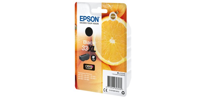Epson Oranges 33XL Claria Premium Single Black Ink