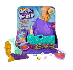 Kinetic Sand , Playset il Cristallo della Sirenetta, Sabbia Colorata, Sabbia Cinetica 481 g, Accessori per Scavare e Scoprire, Giochi per Bambini e Bambine, 3+ anni