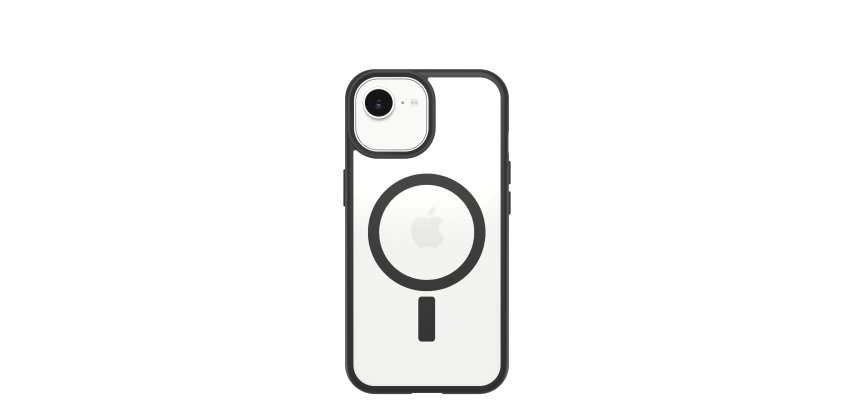 OtterBox React pour MagSafe Series pour Apple iPhone 17e/16e/15/14/13, transparente/noir