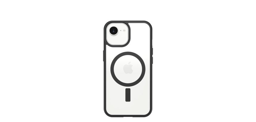 OtterBox React pour MagSafe Series pour Apple iPhone 17e/16e/15/14/13, transparente/noir