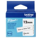 Brother BTAG-231 - Ruban adhésif – noir sur blanc, 12 mm de large, non laminé