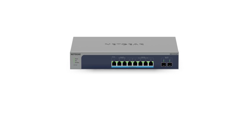 NETGEAR MS510TXUP commutateur réseau Géré L2/L3/L4 10G Ethernet (100/1000/10000) Connexion Ethernet, supportant l'alimentation via ce port (PoE) Gris, Bleu