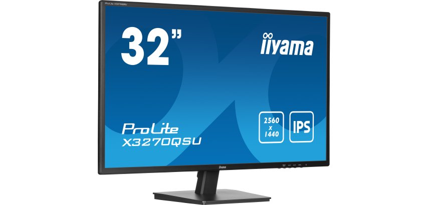 iiyama ProLite X3270QSU-B1 Flachbildschirm für PC 80 cm (31,5") 2560 x 1440 Pixel Wide Quad HD LED Schwarz