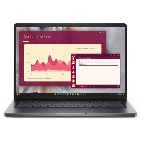 DELL Pro PC14250 Intel Core 5 120U Ordinateur portable 35,6 cm (14") Full HD+ 16 Go DDR5-SDRAM 512 Go SSD Wi-Fi 6E (802.11ax) Windows 11 Pro Français Noir